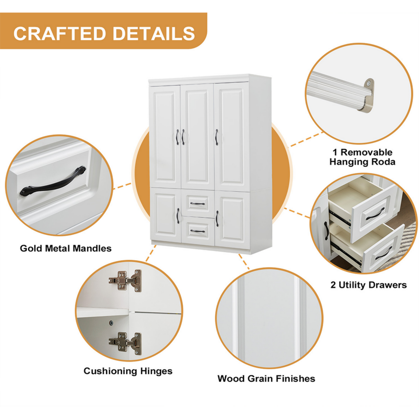 Modern 3 Doors Armoire