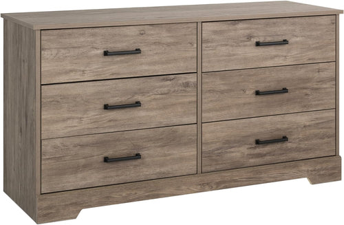 Rustic Ridge Farmhouse 6-Drawer Double Dresser