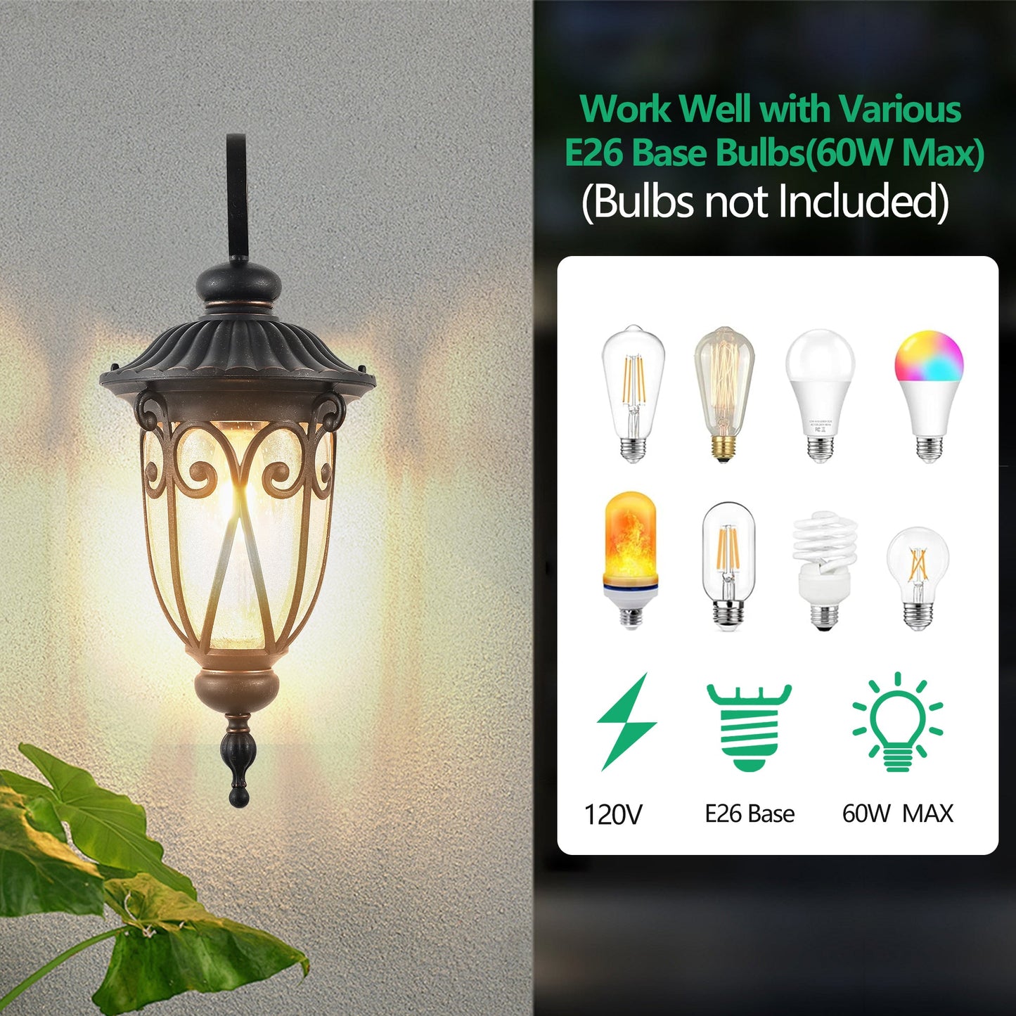 Classic Black Outdoor Wall Sconce