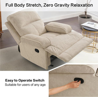Nursery Glider with Extra Large Footrest