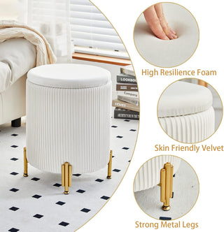 Sylvia Storage Ottoman with Padded Seat