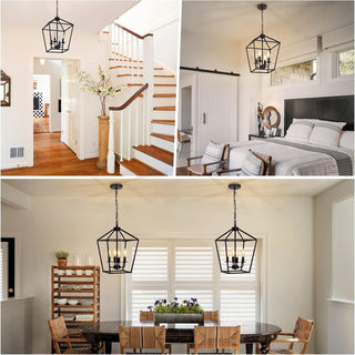 Rustic Industrial 4 Light Chandelier